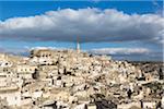 Overview of Sassi di Matera, one of the three oldest cities in the world, Basilicata, Italy