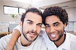 Portrait of smiling gay couple