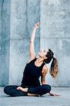 Woman practising yoga