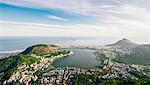 High angle view of Rodrigo de Freitas Lagoon, Rio de Janeiro, Brazil