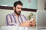 Businessman using smartphone