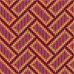 Seamless Knitted Pattern. Yellow Orange Red Blue Brown Color Background