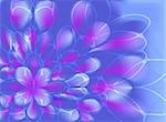 Abstract vector fractal resembling a flower with web. EPS10 vector illustration.