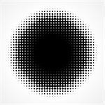 Abstract Halftone Black and White Isolated Modern Design Element
