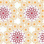 Vintage seamless pattern with flowers vector illustration