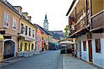 Old hitoric Zagreb street view, capital of Croatia