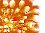 Abstract vector fractal with roses. EPS10 vector illustration.