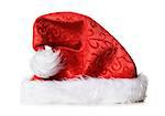 red santa hat isolated on white background