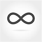 Limitless icon. Simple mathematical sign Isolated on White Background. Infinity symbol