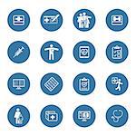 Medical and Health Care Icons Set. Flat Design. Isolated.