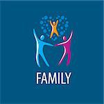 abstract vector sign for the family and the union people