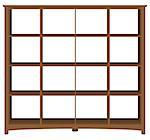Modern office bookcase with square cells. Vector illustration.