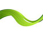 Green striped abstract wave. Vector illustration
