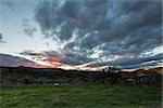 sunset with a mountain backdrop in Spain