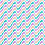 Colorful vector simple retro seamless wavy line pattern