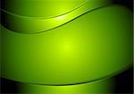 Abstract green wavy corporate vector background