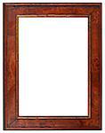 Empty Vertical Wooden Picture Frame