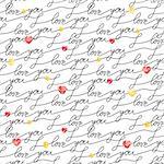 I love you, hand lettering calligraphy. Seamless pattern