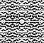 Vector Seamless Black and White Triangles Line Grid Pattern Abstract Background