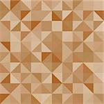 Abstract background brown triangles. Vector, seamless repeating pattern, mosaic