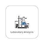 Laboratory Analysis  and Medical Services Icon. Flat Design. Isolated.