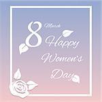 Happy womens day design. March 8 greeting card. Background template for International Womans Day. Vector illustration