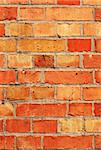 Vertical texture of old brick wall