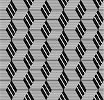 Seamless op art pattern. Geometric diamonds and hexagons texture. Vector art.