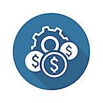 Costs Optimization Icon. Business and Finance. Isolated Illustration.