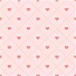 illustration of a trendy seamless hearts and dots pattern, eps10 vector