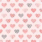 detailed illustration of a trendy distorted hearts pattern, eps10 vector