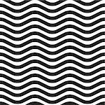 Background of black and white wavy lines, color zebra. Seamless pattern, vector illustration