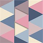 Colorful vintage seamless pattern with triangles 3d concept