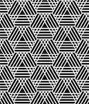 Seamless hexagons and triangles pattern. Latticed geometric texture. Vector art.