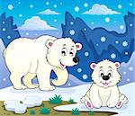 Polar bears theme image 3 - eps10 vector illustration.