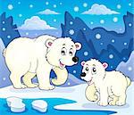 Polar bears theme image 4 - eps10 vector illustration.