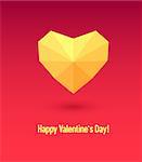 Valentines day card with abstract heart. Vector illustration.