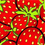 Vector illustration of a strawberry seamless pattern