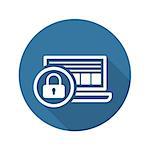 Network Security Icon. Flat Design. Business Concept Isolated Illustration.
