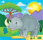 Rhino theme image 2 - eps10 vector illustration.