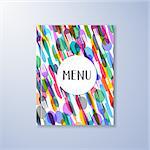 Creative restaurant menu vector abstract brochure design template