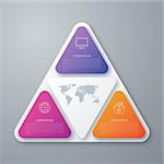 3 Steps Strategy in Triangle Shape for Successful Business Infographic