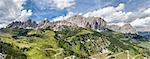 Scenic overview of the Puez Odle Group, Dolomites, South Tyrol, Trentino Alto Adige, Italy