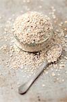 Oats in a glass bowl