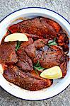 Lamb in a spicy Moroccan marinade (seen from above)