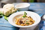 Risotto all'abruzzese (risotto with cauliflower and spicy sausage, Italy)