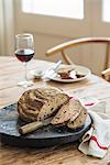 Table setting with bread and wine 2