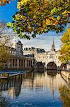 Pulteney Bridge, Bath, UNESCO World Heritage Site, Avon, Somerset, England, United Kingdom, Europe