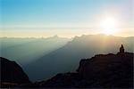 Brevant landscape at sunset, Chamonix, Rhone Alpes, Haute Savoie, France, Europe