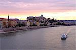 The Danube River and Buda Castle, Budapest, Hungary, Europe